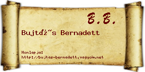 Bujtás Bernadett névjegykártya
