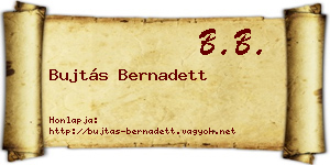 Bujtás Bernadett névjegykártya
