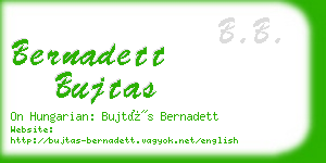 bernadett bujtas business card